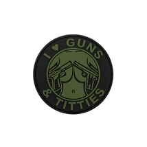 I Love Guns Titties 3D Felvarró OD