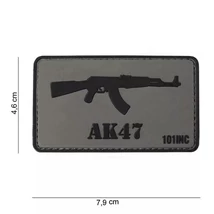 Tépőzáras airsoft Felvarró 3D AK 47 PVC Zöld