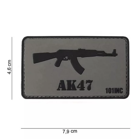 Tépőzáras airsoft Felvarró 3D AK 47 PVC Zöld