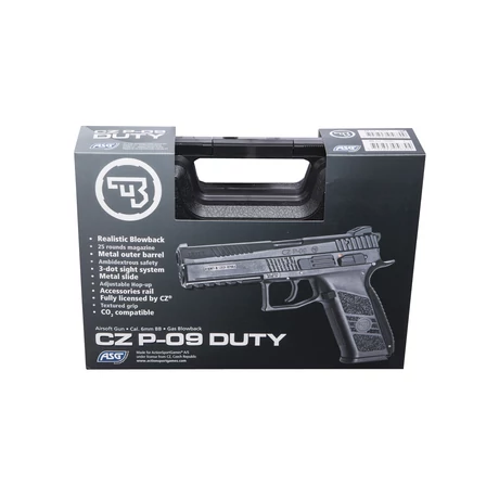 ASG CZ P09 GBB airsoft pisztoly fekete