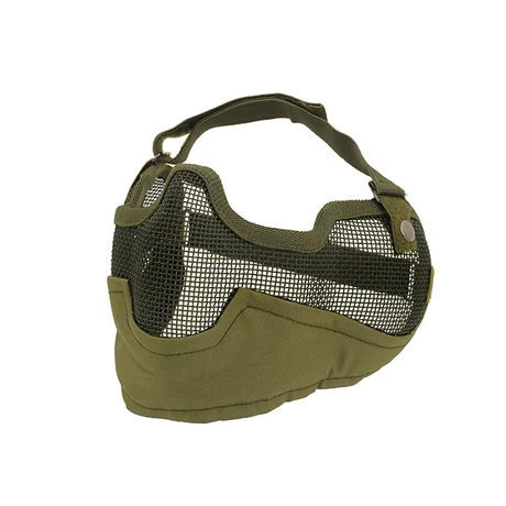 Nagy rácsos airsoft védőmaszk OD