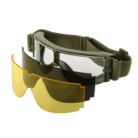 GX1000 airsoft védőszemüveg Olive 3 lencsés csomag