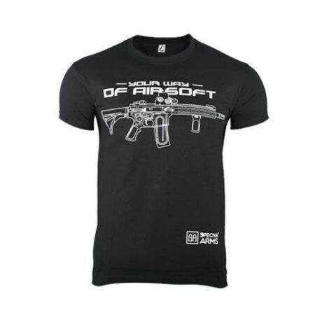Specna Arms 100% Pamut Póló Your Way of Airsoft Fekete S