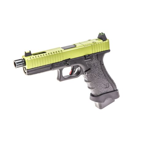 Raven Vorsk Glock17 Vented Fekete/Zöld airsoft GBB pisztoly GEN.4