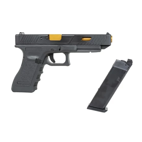 E&C-1202 John Wick TTI Glock 34 Airsoft Pisztoly GBB Fekete-arany