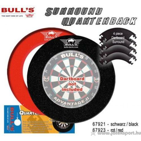 Bull&#039;s darts falvédő 4 részes, fekete színben