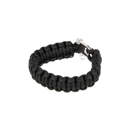 Paracord karkötő U csattal Fekete 