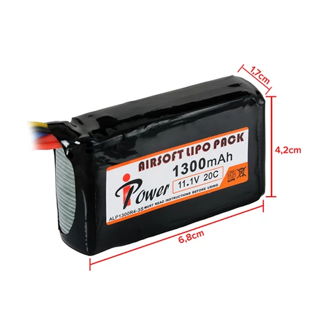 LI-PO 11,1V 1300mAh 20C akkumulátor PEQ IPower