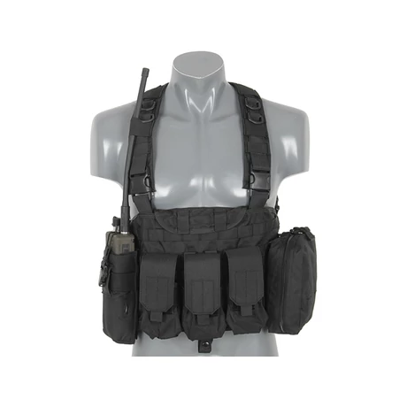 Commando Recon Chest Harness airsoft taktikai málha mellény Fekete