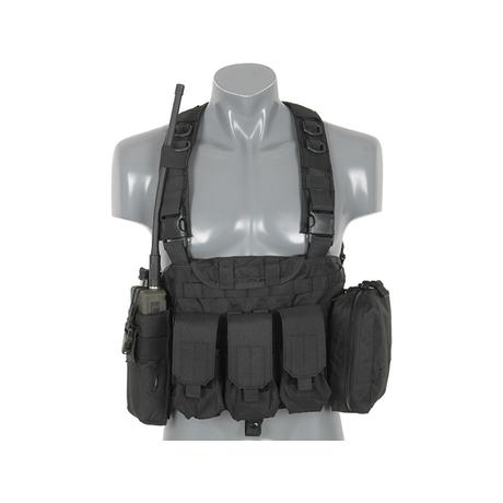 Commando Recon Chest Harness airsoft taktikai málha mellény Fekete