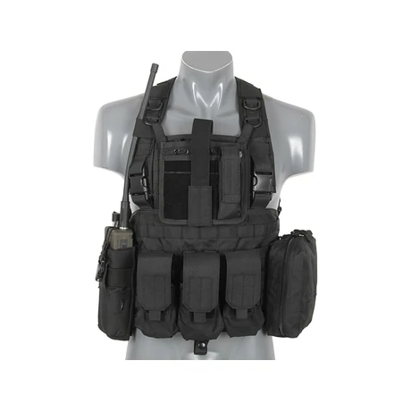 Commando Recon Chest Harness airsoft taktikai málha mellény Fekete