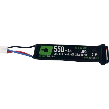 Nuprol airsoft AEP Akkumulátor Li-Po 550mAh 7,4V 20C Micro