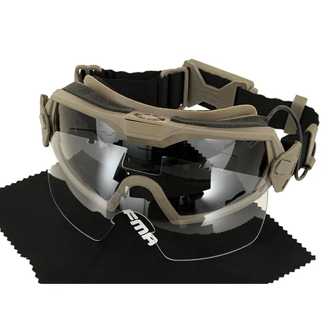 Ventilátoros airsoft védőszemüveg Tan